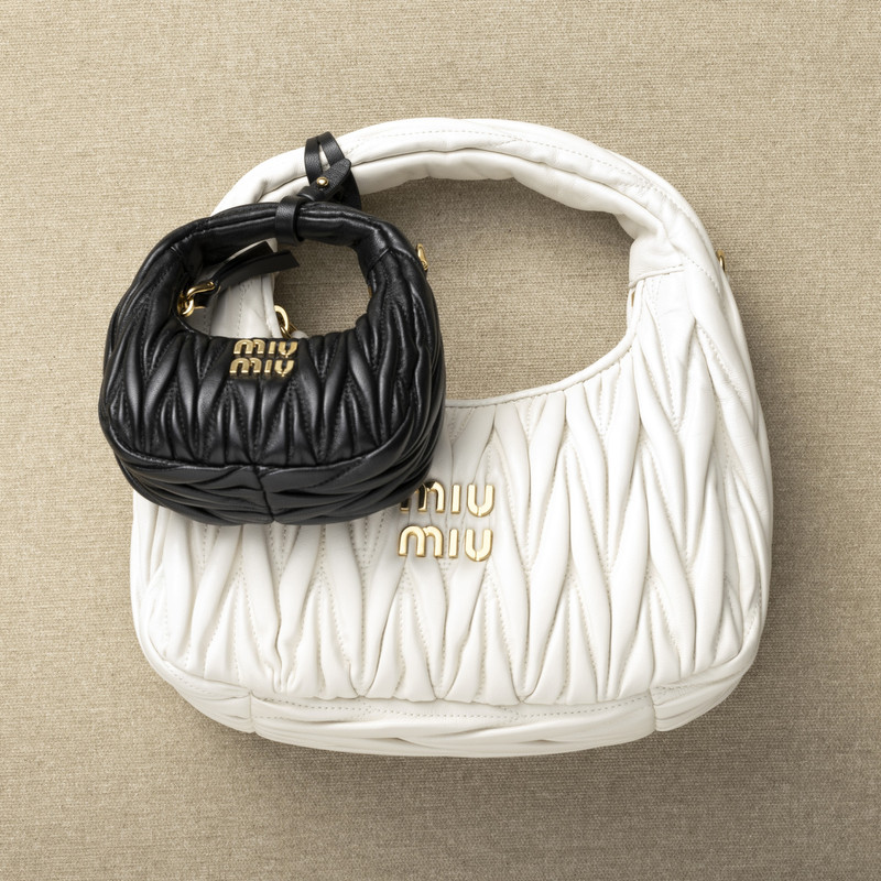 Wander matelassé nappa leather mini hobo pouch 3