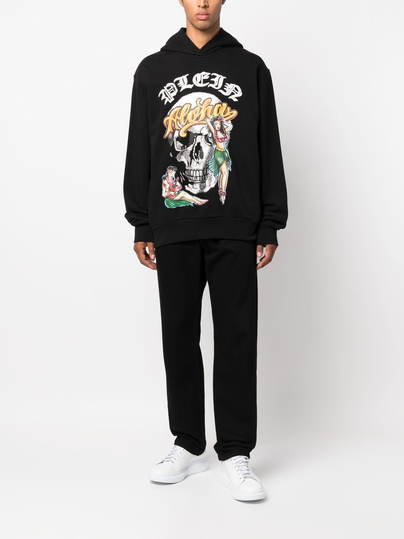 PHILIPP PLEIN Hawaii graphic-print hoodie outlook