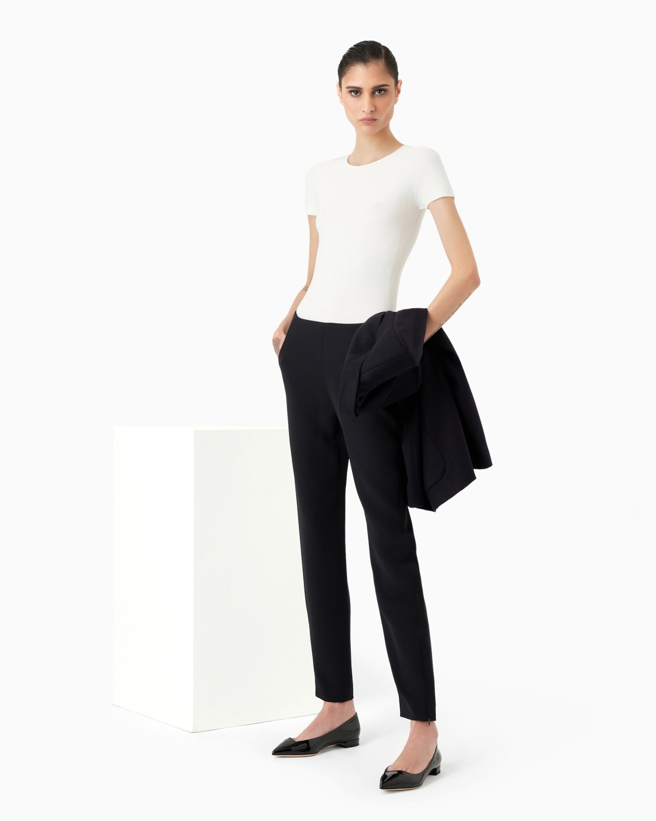 Links-stitch viscose short-sleeved jumper - 4