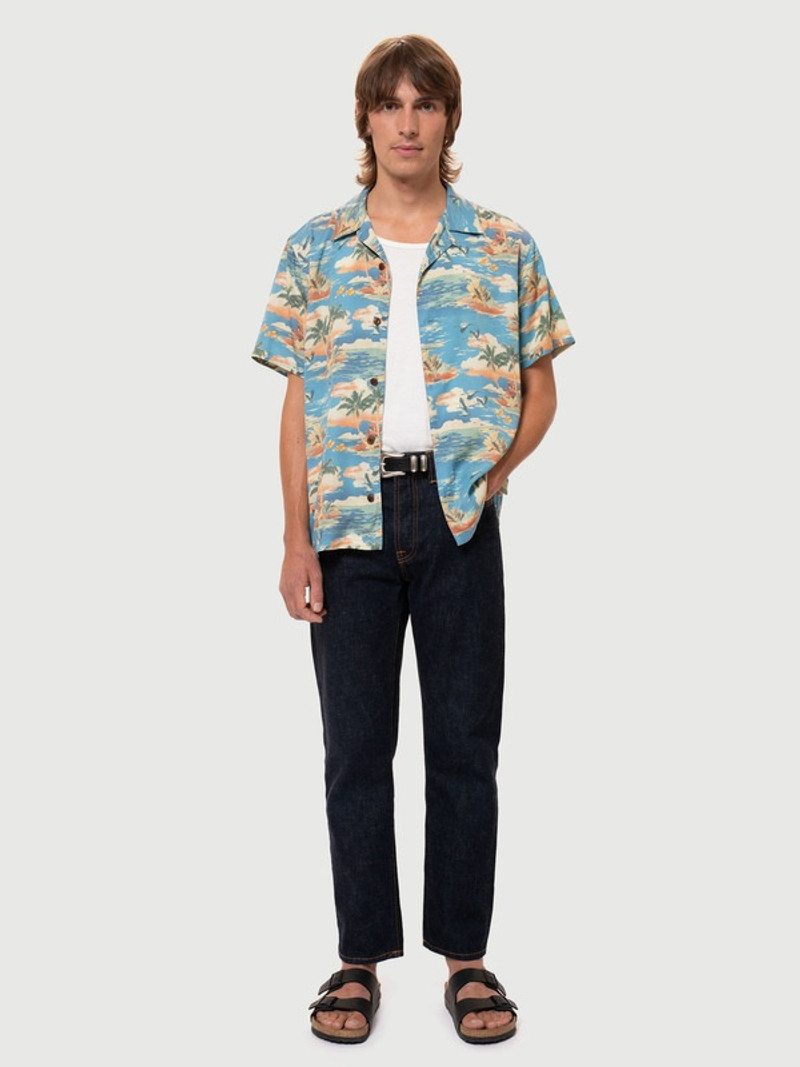 Nudie Jeans Arvid Hawaii Azure outlook