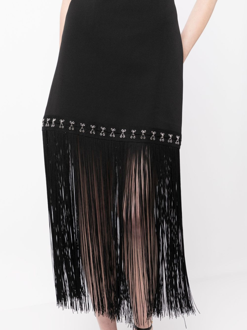 high-waisted fringed skirt - 5