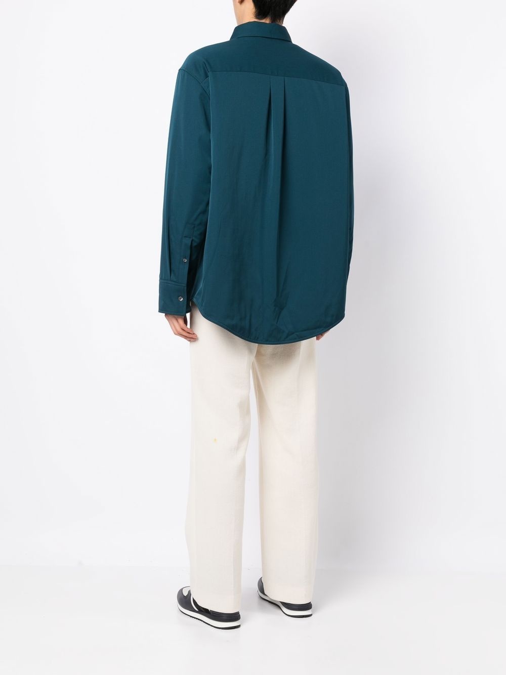 BOX-PLEAT LONG-SLEEVED SHIRT - 2
