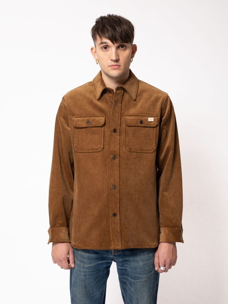 Robban Cord Overshirt Amber 1