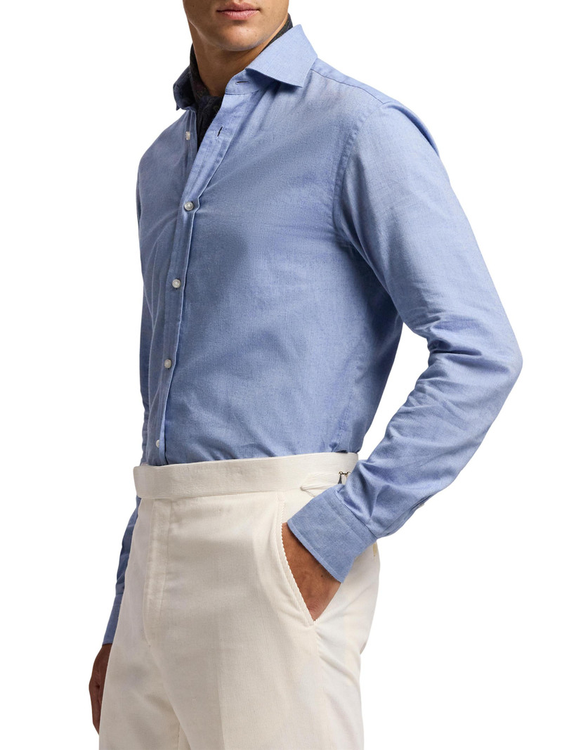 Men's Glen Check Flannel Shirt - Blue 4