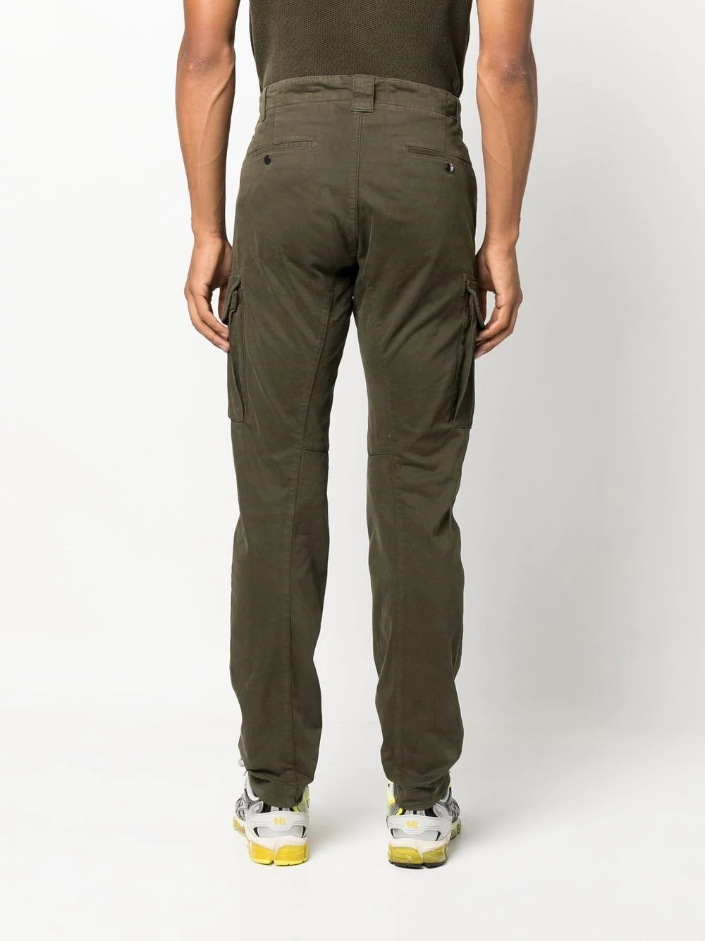 logo-patch tapered cargo trousers - 4