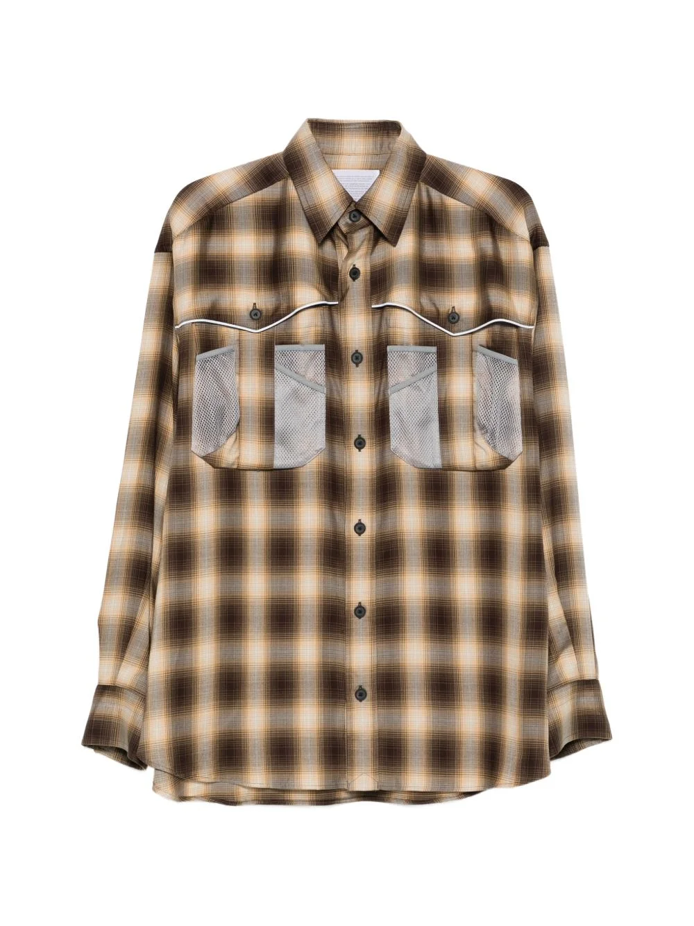 plaid-pattern shirt - 1