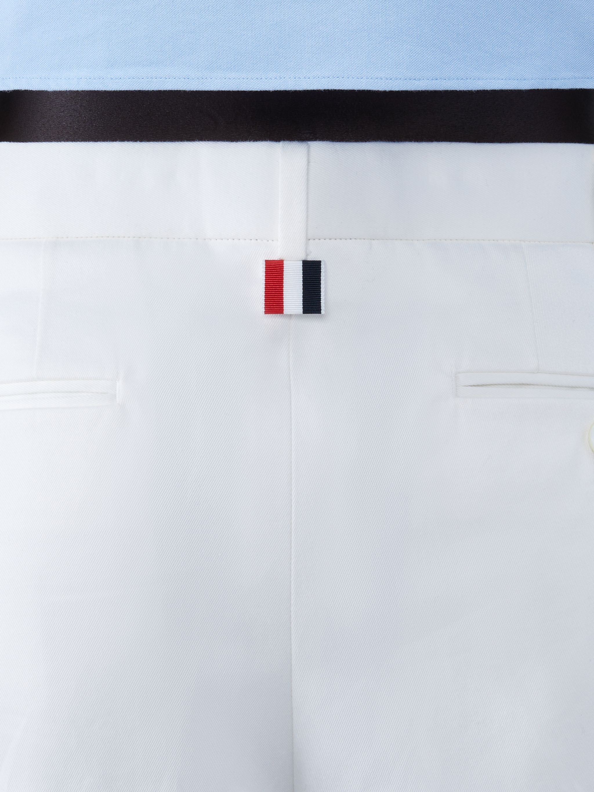 Thom Browne RWB stripe-print drop-crotch shorts