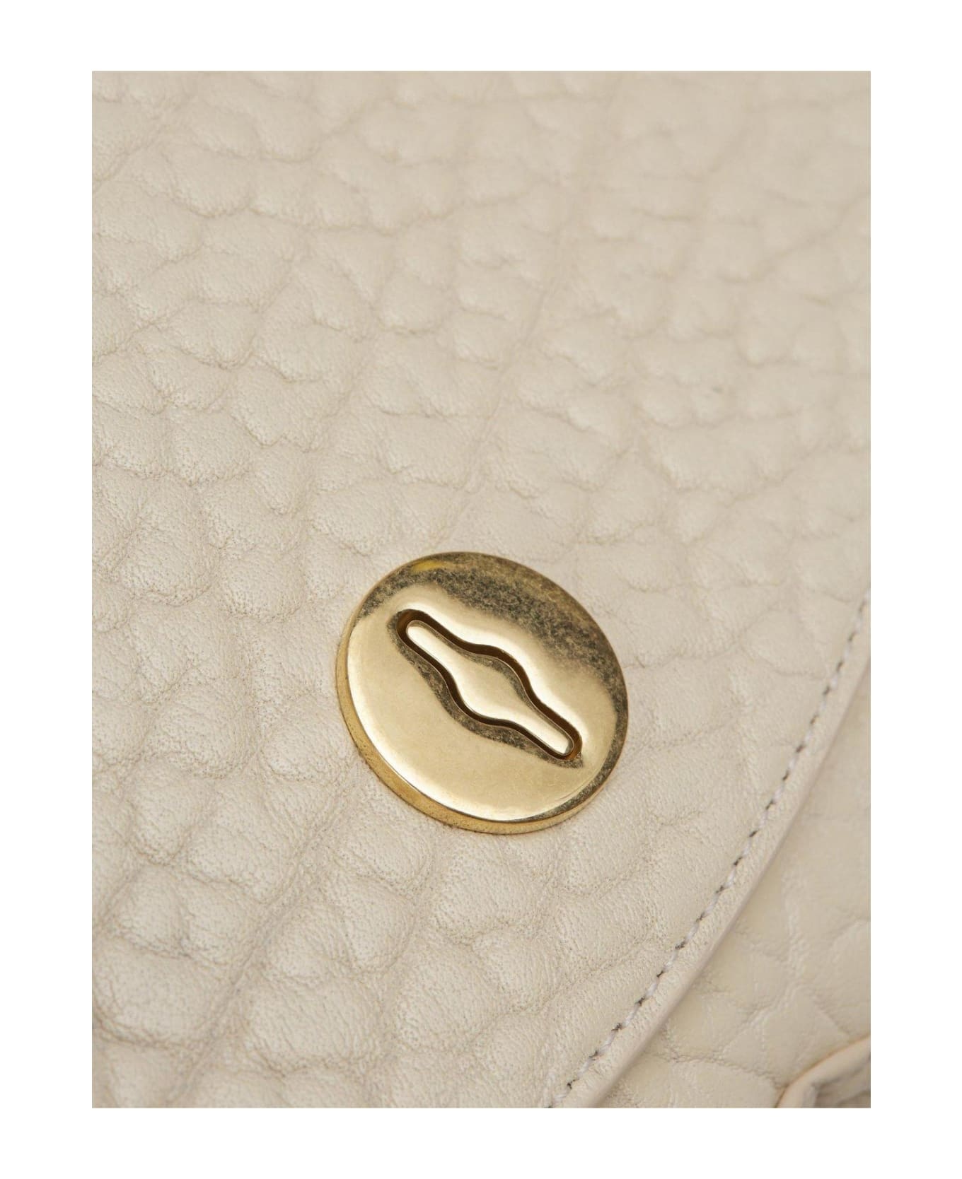 Granulated Foldover-top Shoulder Bag - 3