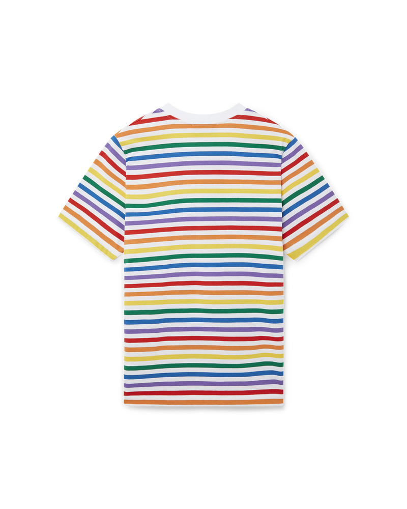 CASABLANCA Rainbow Stripe T-Shirt outlook