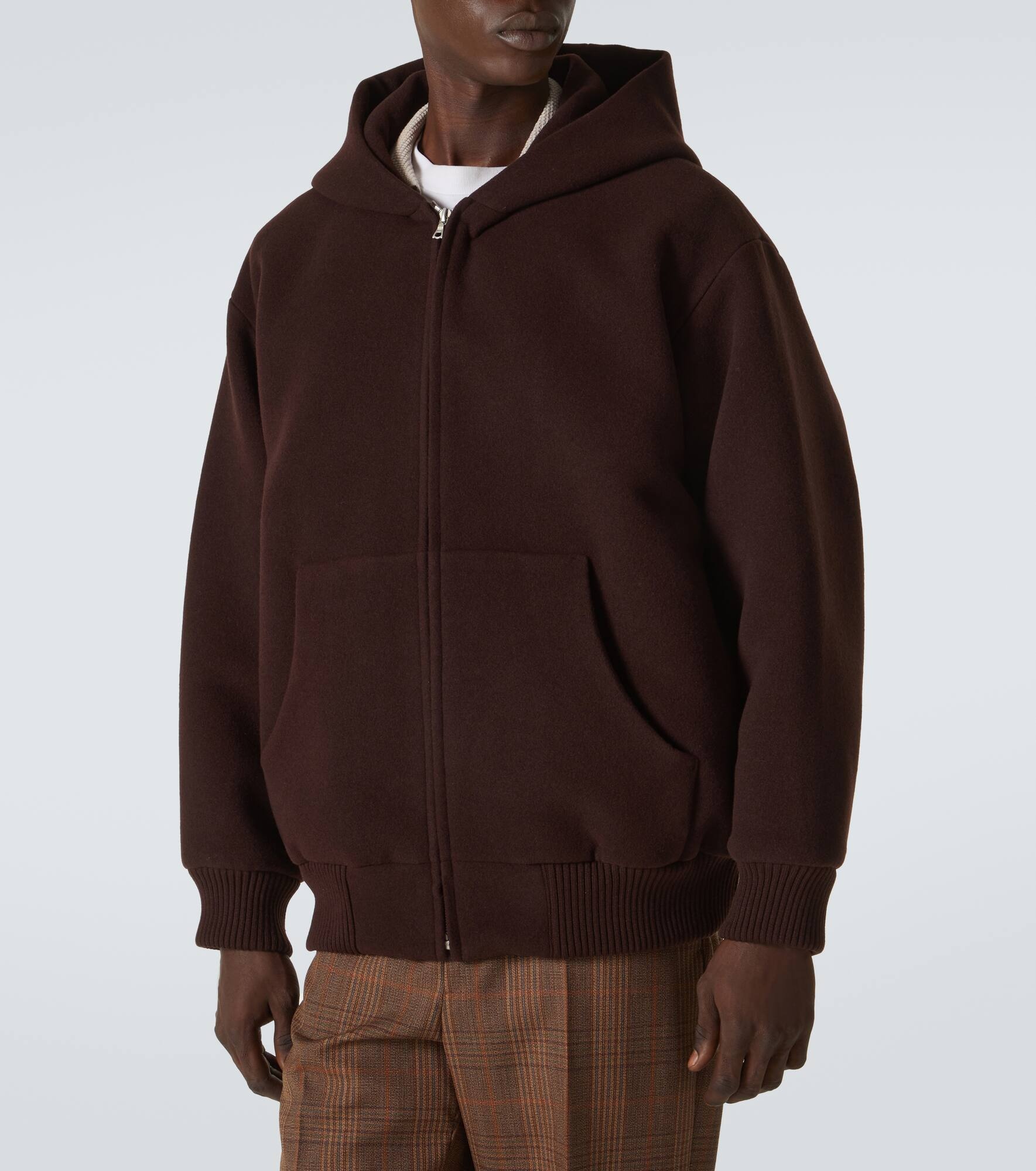 Oversized wool pile hoodie - 3