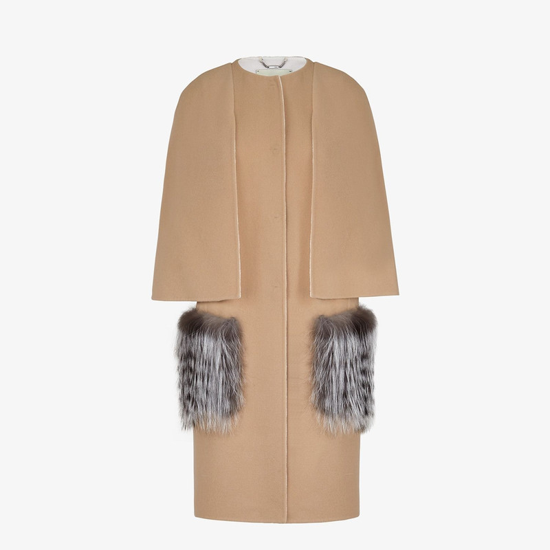 Beige wool coat 1