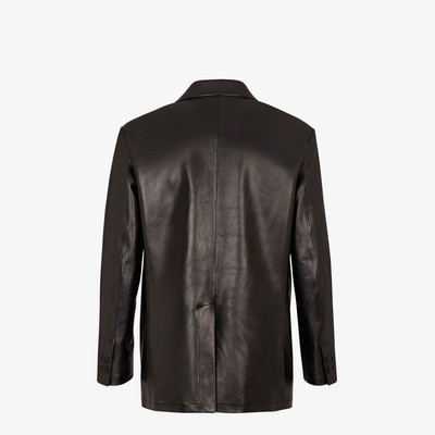 FENDI Black leather jacket outlook