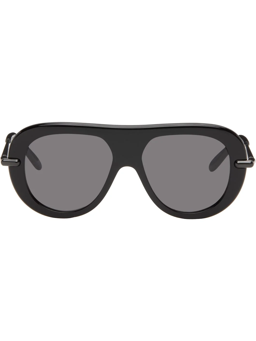 Black Pilot Slim Sunglasses - 1