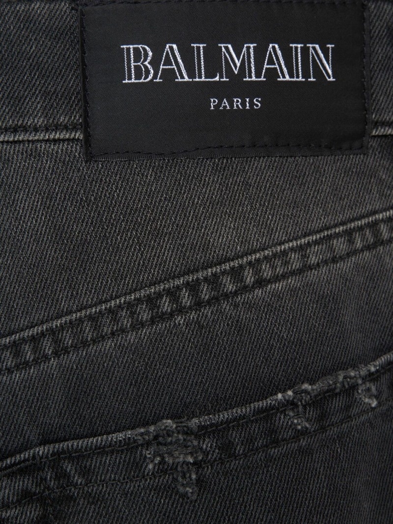 Regular fit destroyed denim jeans - 4
