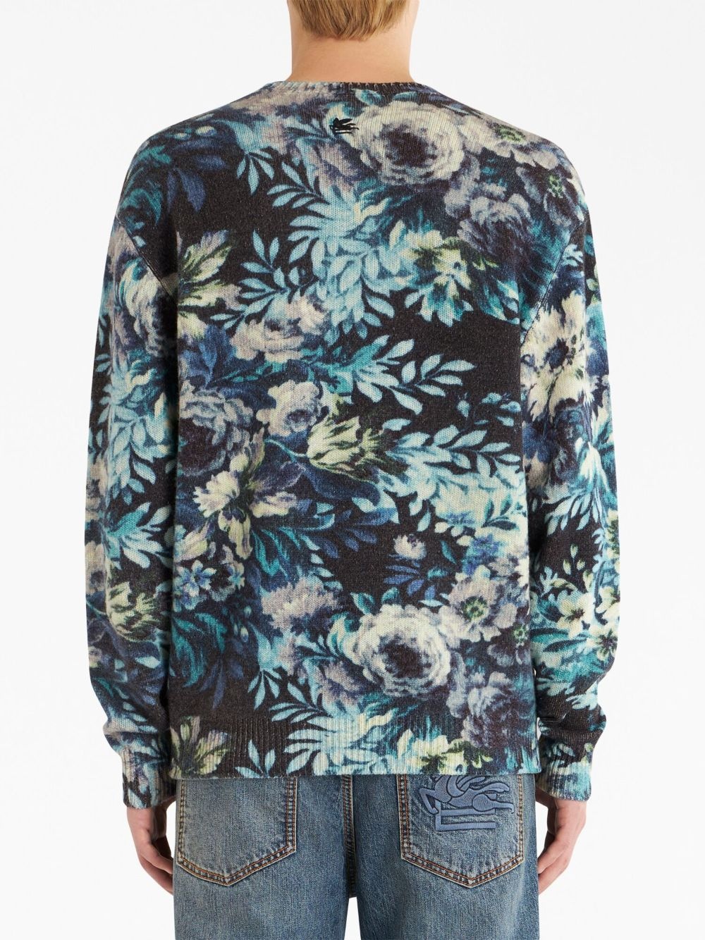 floral-print virgin wool jumper - 3