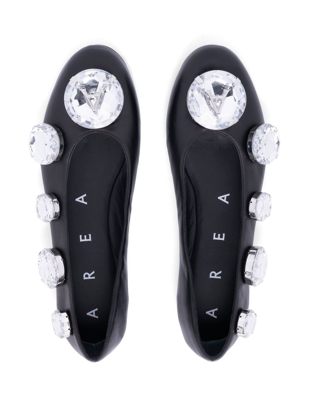 crystal-embellished ballerina shoes - 4