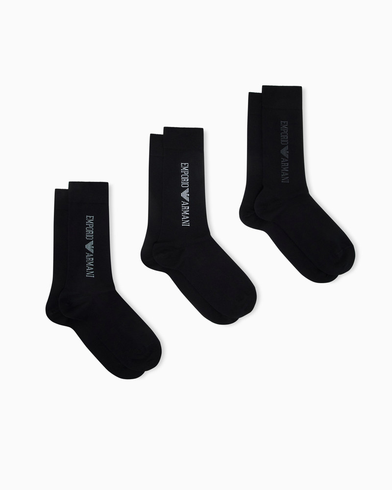 THREE-PACK OF EXTENDED LOGO SOCKS 1