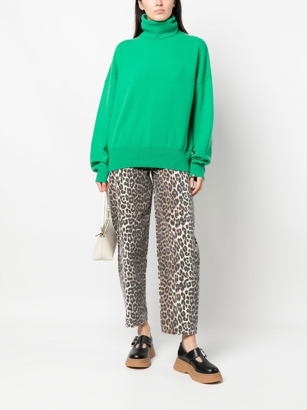 leopard-print tapered jeans - 2