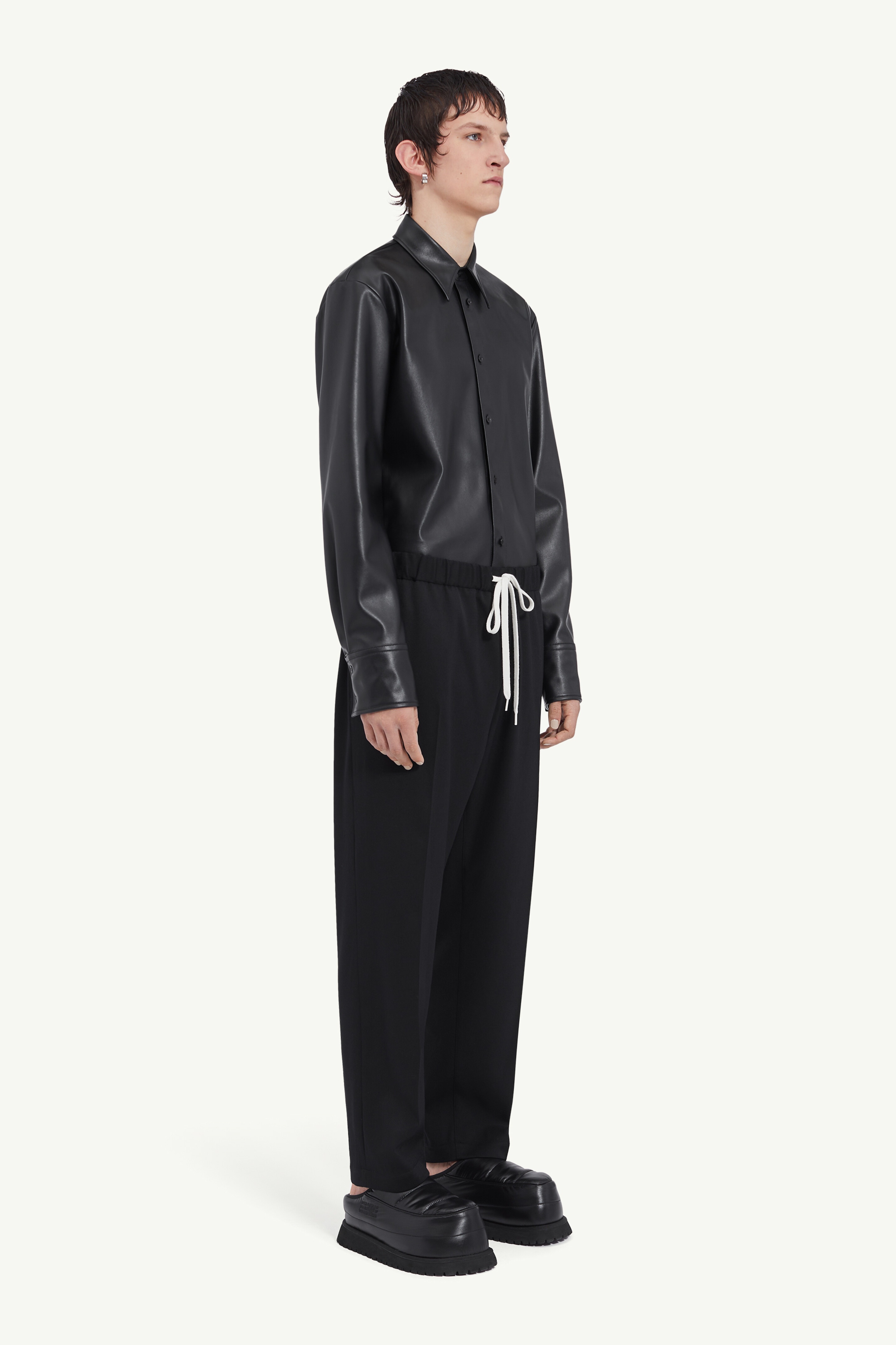 Drawstring tailored trousers - 3