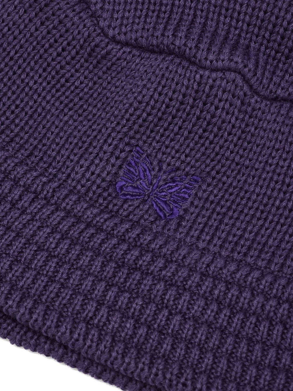 embroidered-butterfly rib-knit bucket hat - 5