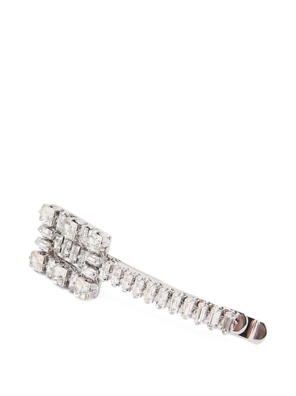 rhinestone-embellished rectangle hair clip - 3