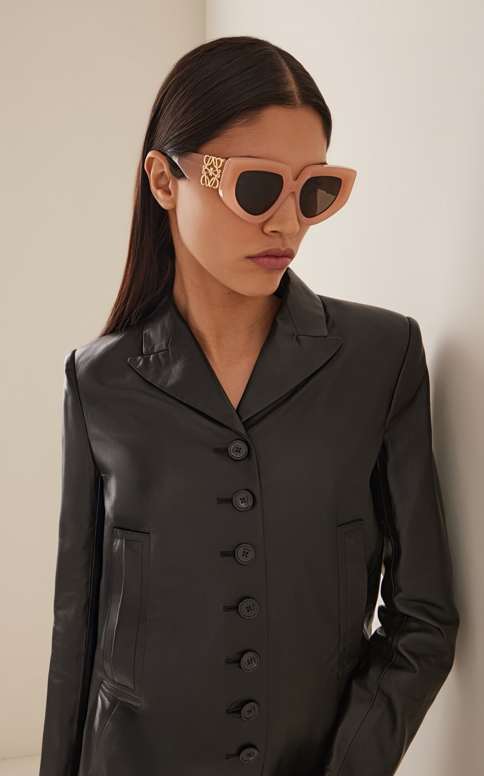 Anagram Oversized D-Frame Acetate Sunglasses pink - 2
