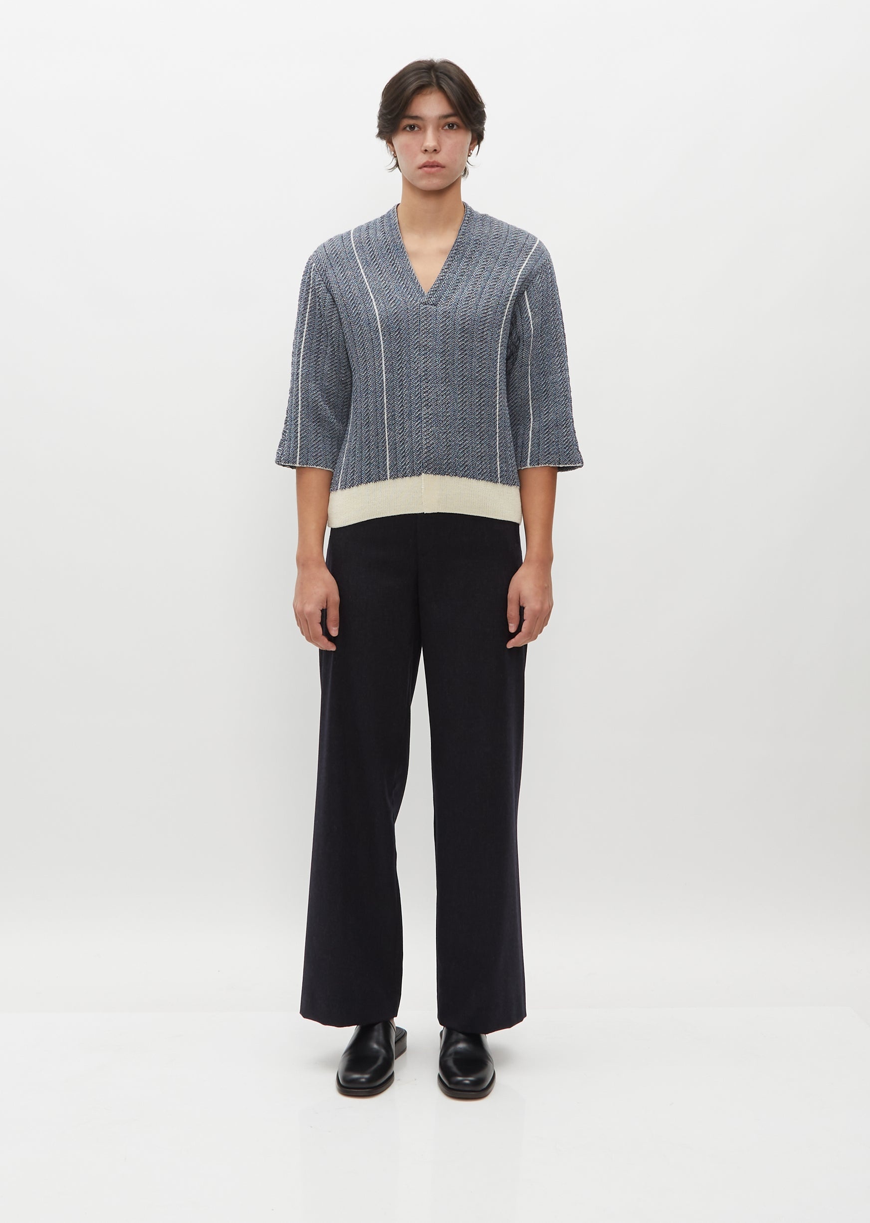 Serge Wool and Cotton Sweater - 4