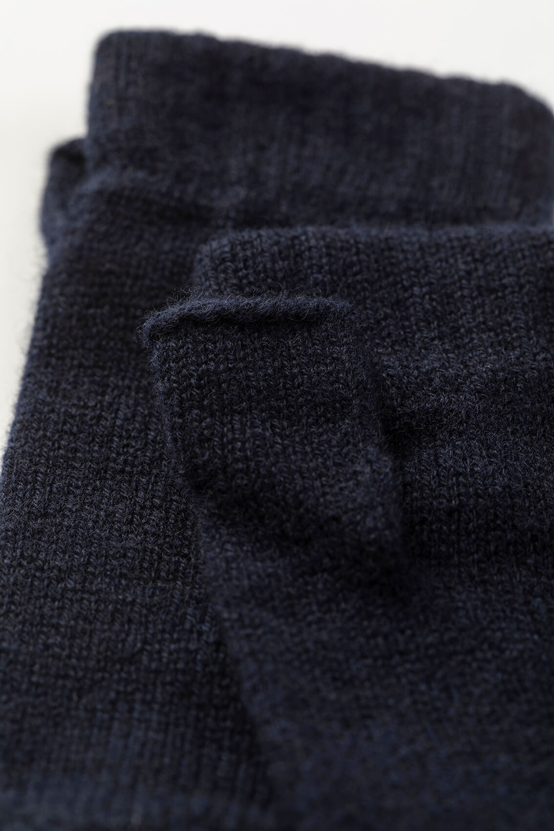Navy Cashmere Wrist Warmers - 2