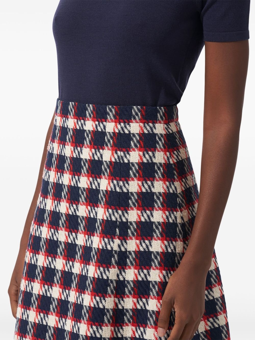 tweed A-Line midi skirt - 4
