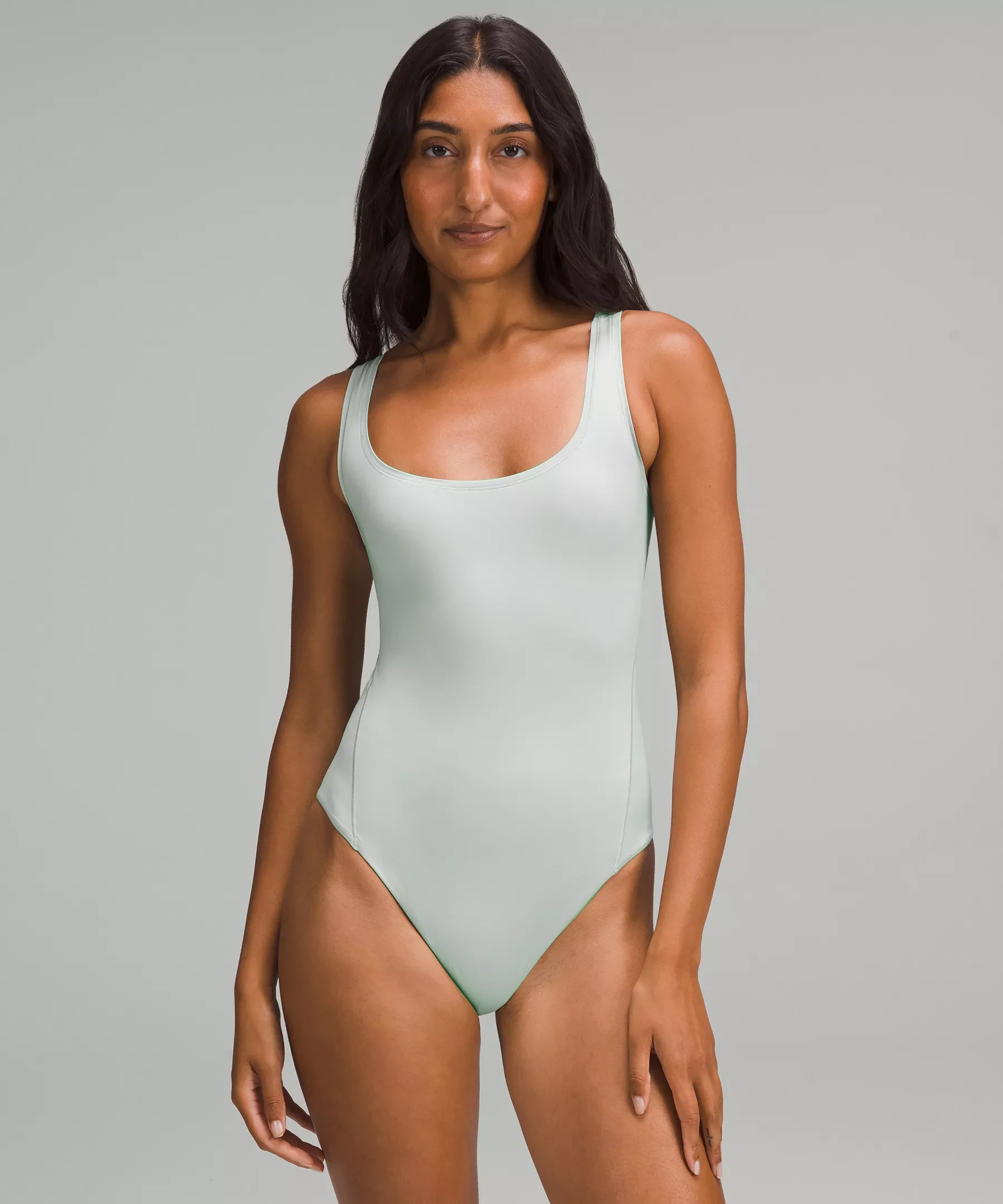 Wundermost Ultra-Soft Nulu Square-Neck Sleeveless Bikini Bodysuit - 1