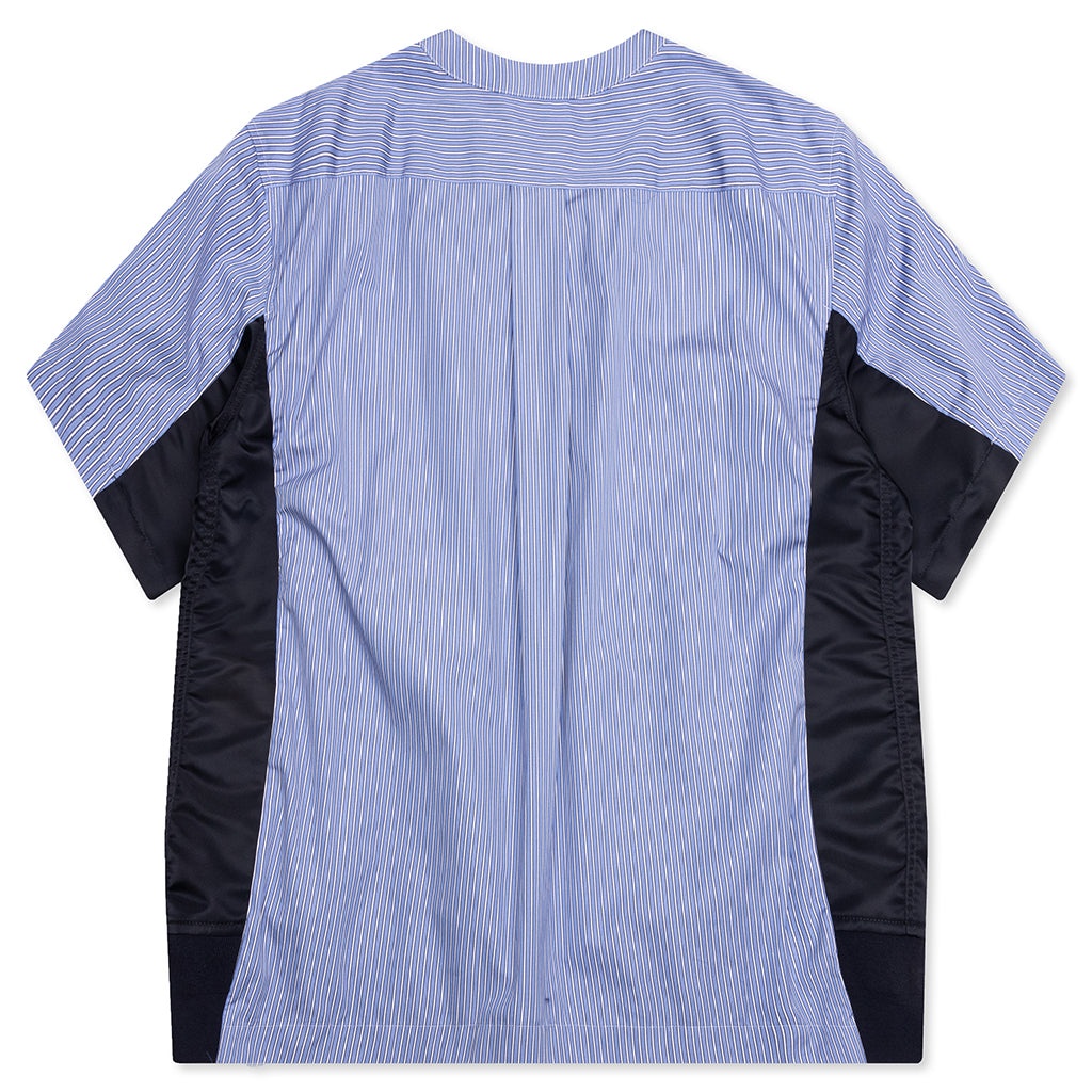 COTTON POPLIN PULLOVER - BLUE STRIPE - 2