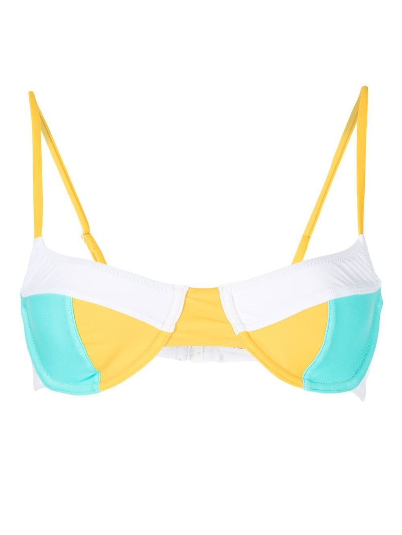 The Emily colour-block bikini top 1