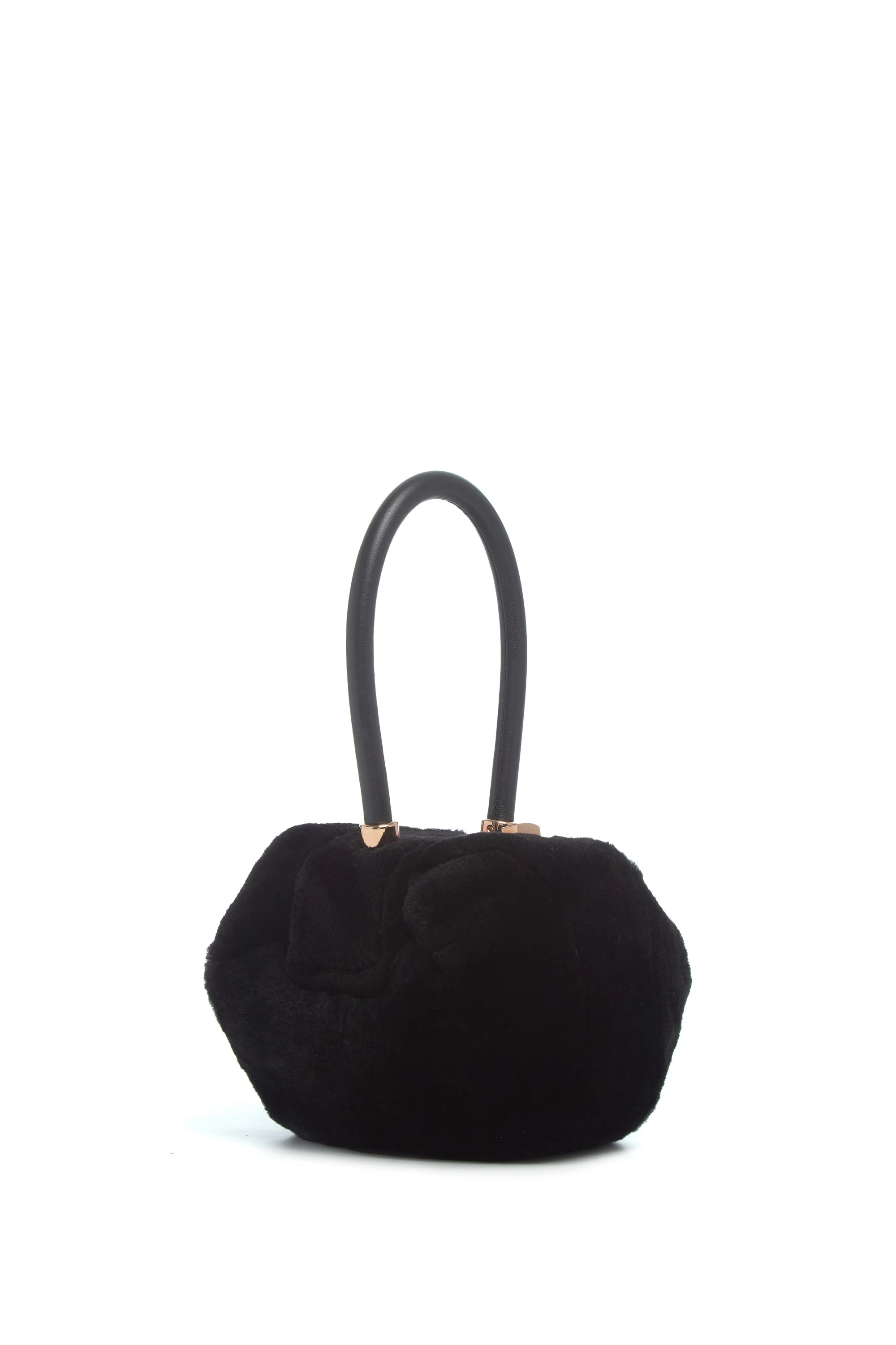 Demi Bag in Black Recycled Fur - 1