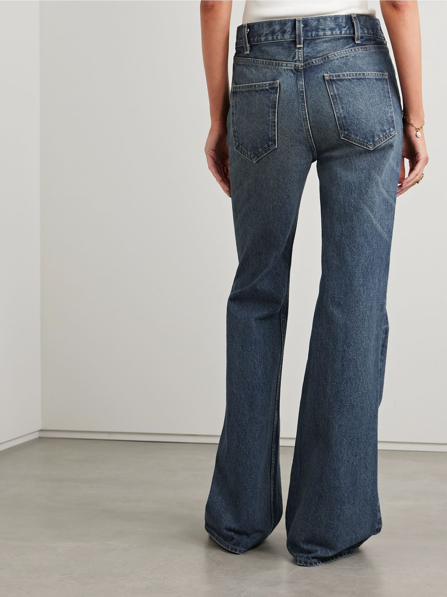 Roe mid-rise flared jeans Blue - 4