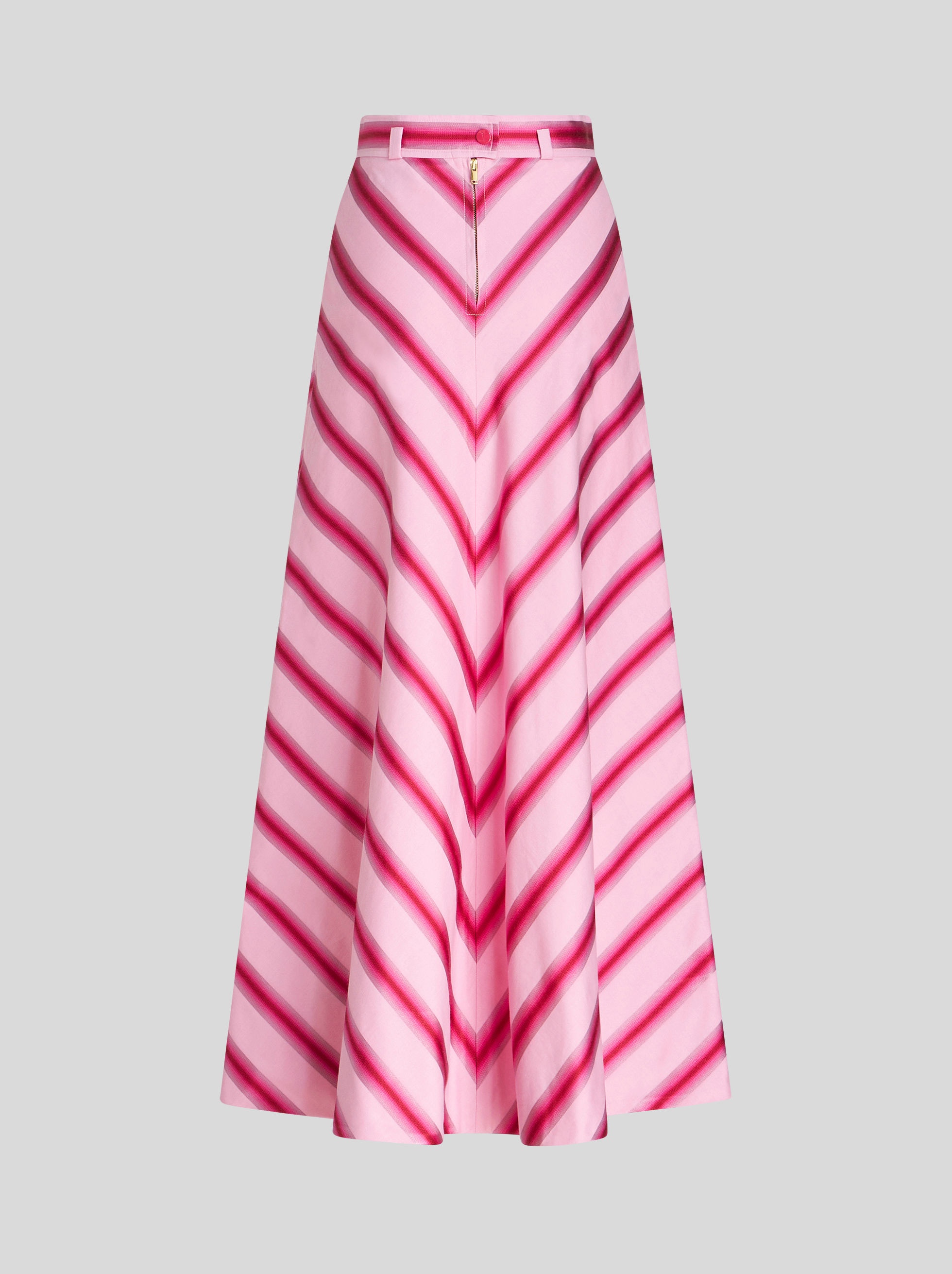 LONG SKIRT WITH DIAGONAL STRIPES - 5