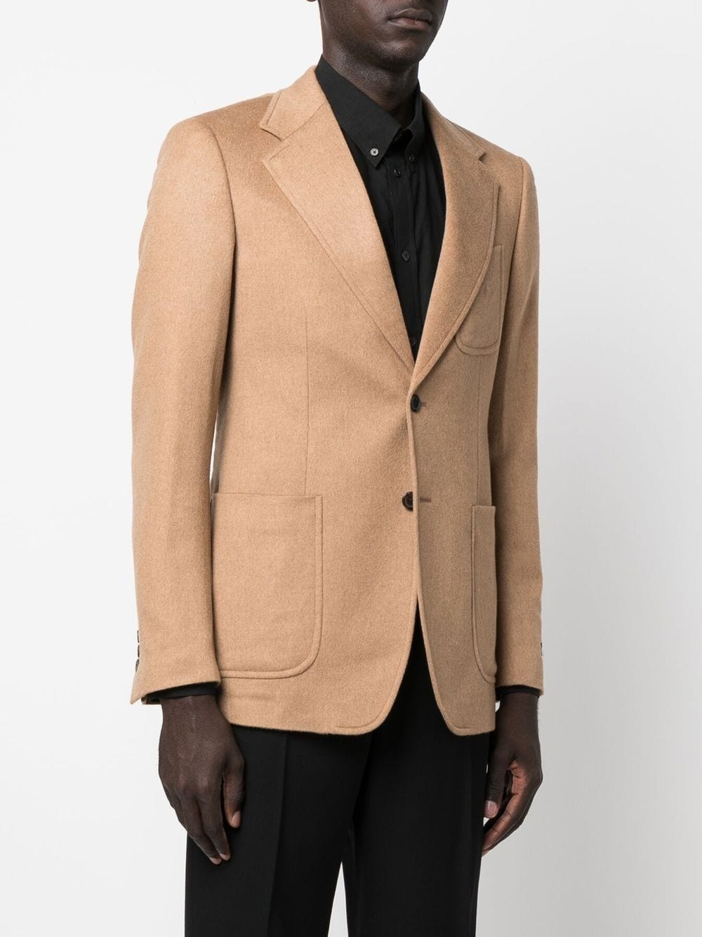 fitted single-breasted blazer - 3