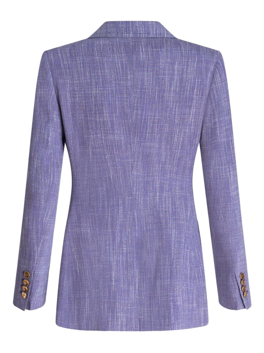 single-breasted slub blazer - 6