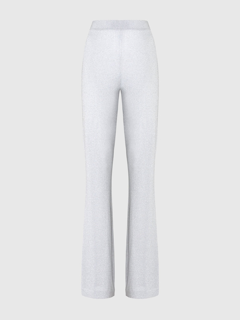 Straight trousers in lamé viscose - 1