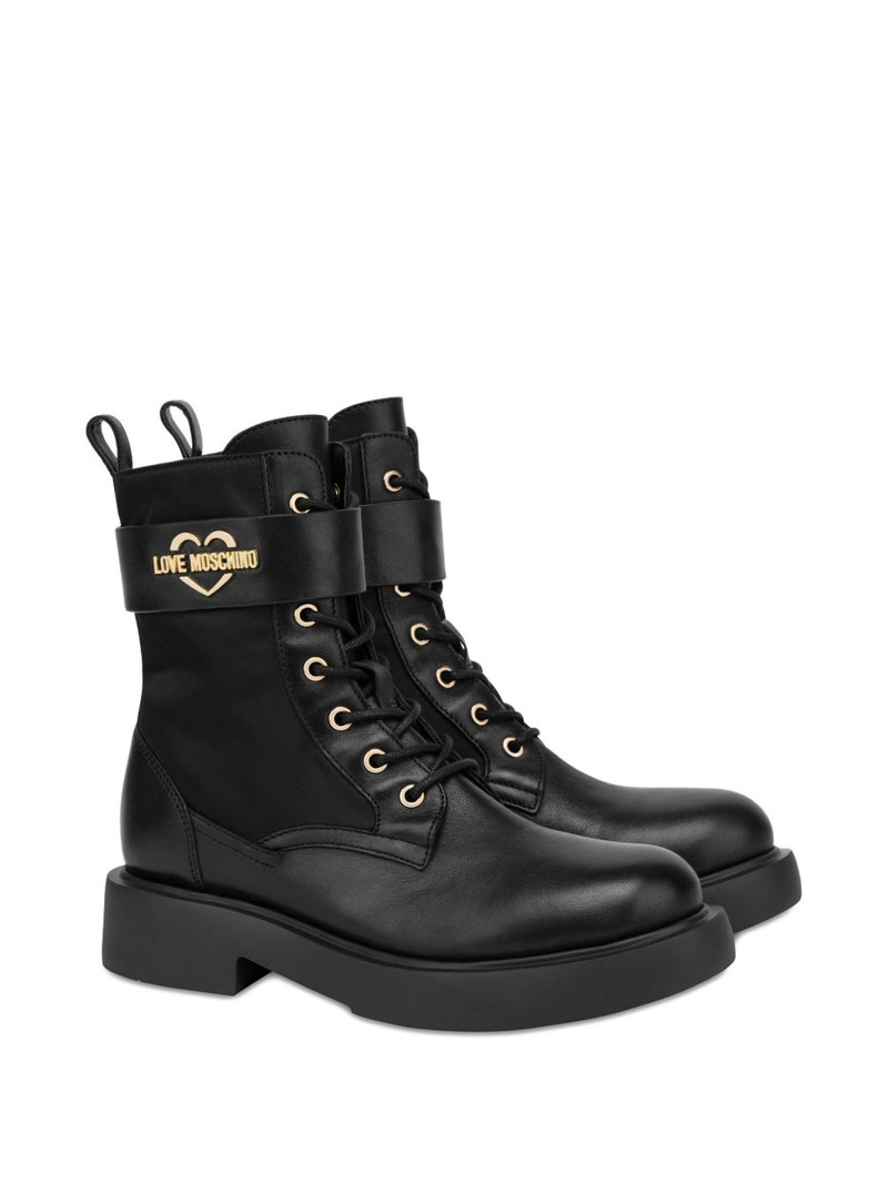 Moschino lace-up boots outlook