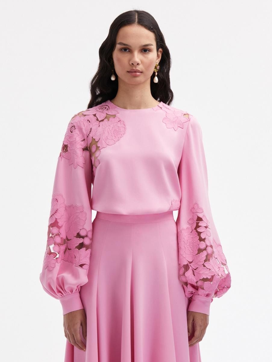 MIXED BOTANICAL EMBROIDERED BLOUSE - 1