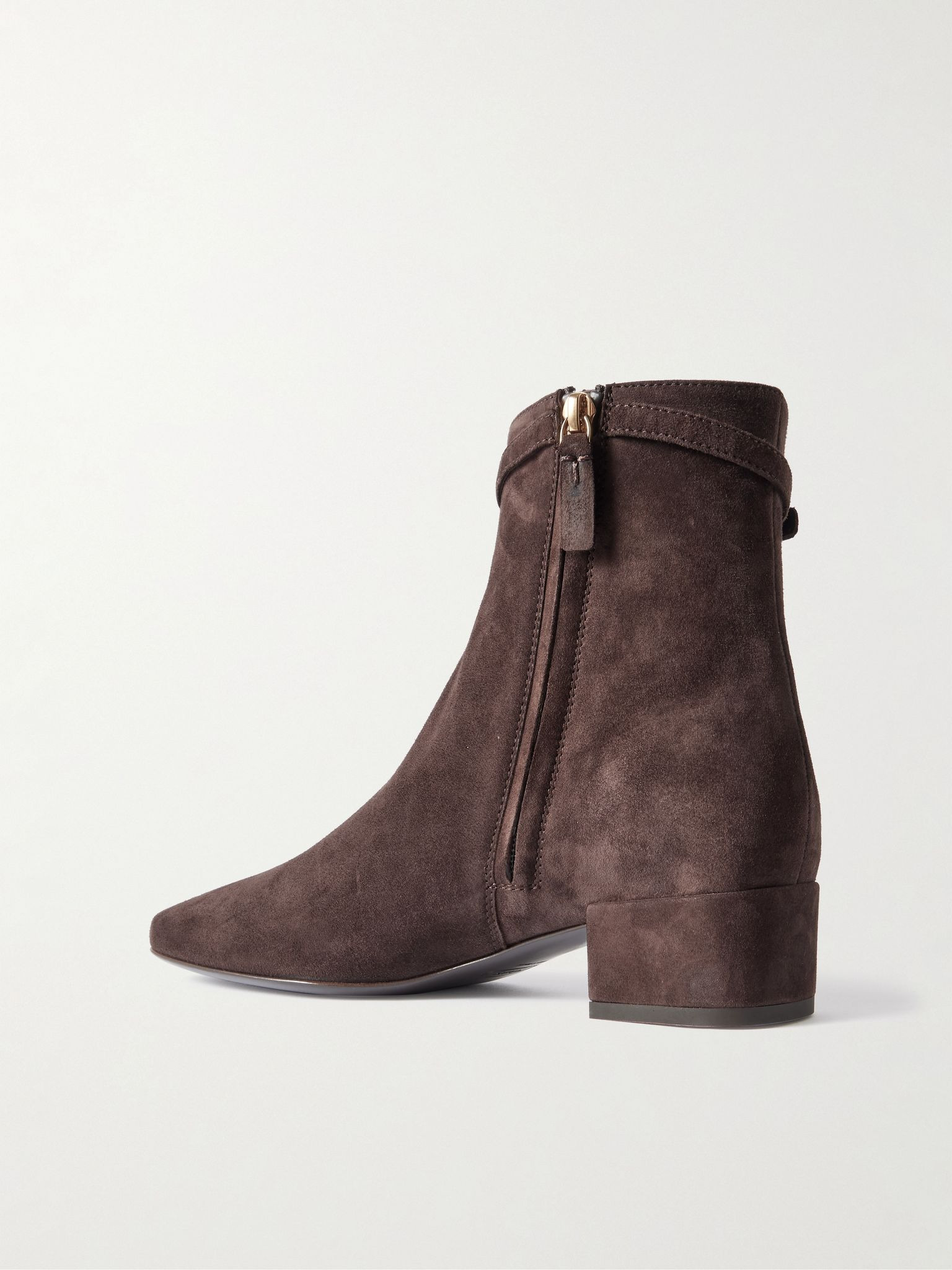 Embellished suede ankle boots Dark brown - 3