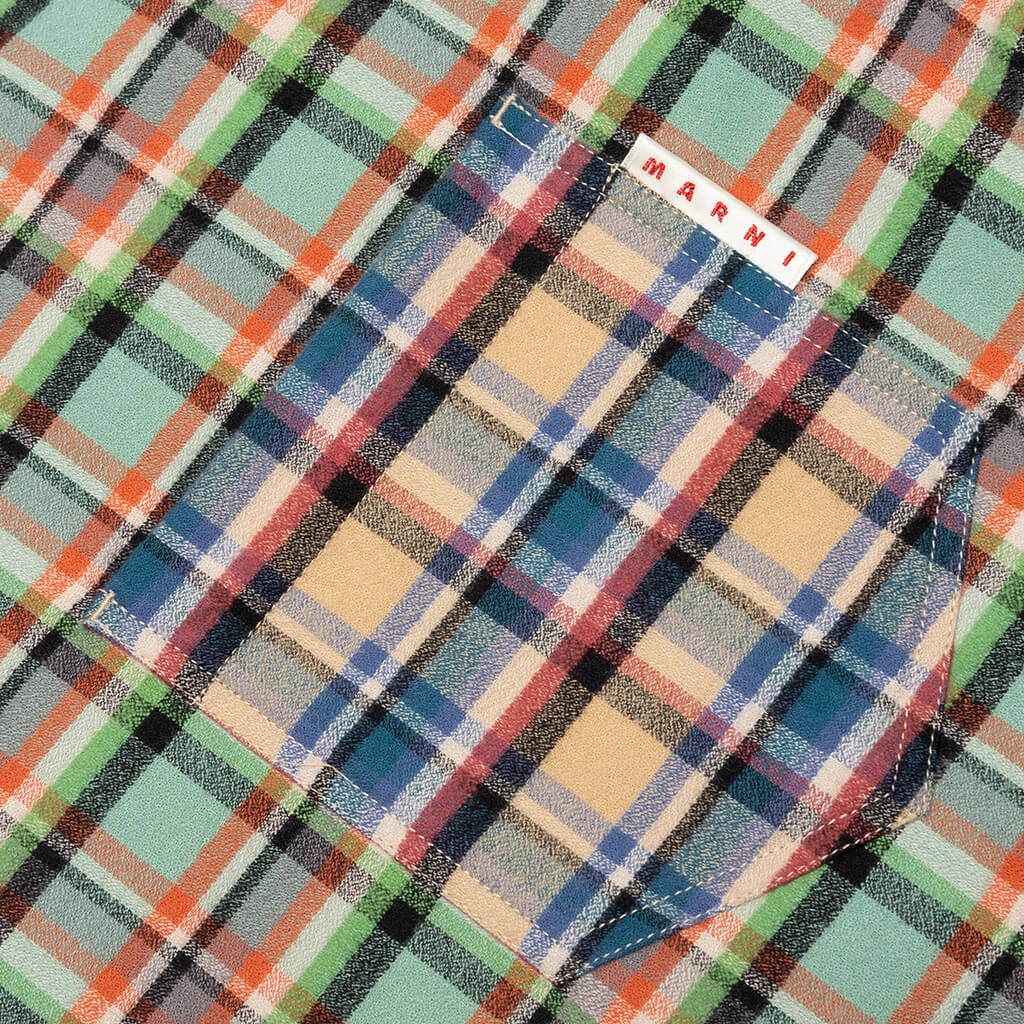 MARNI L/S PATCHWORK SHIRT - OPAL - 5
