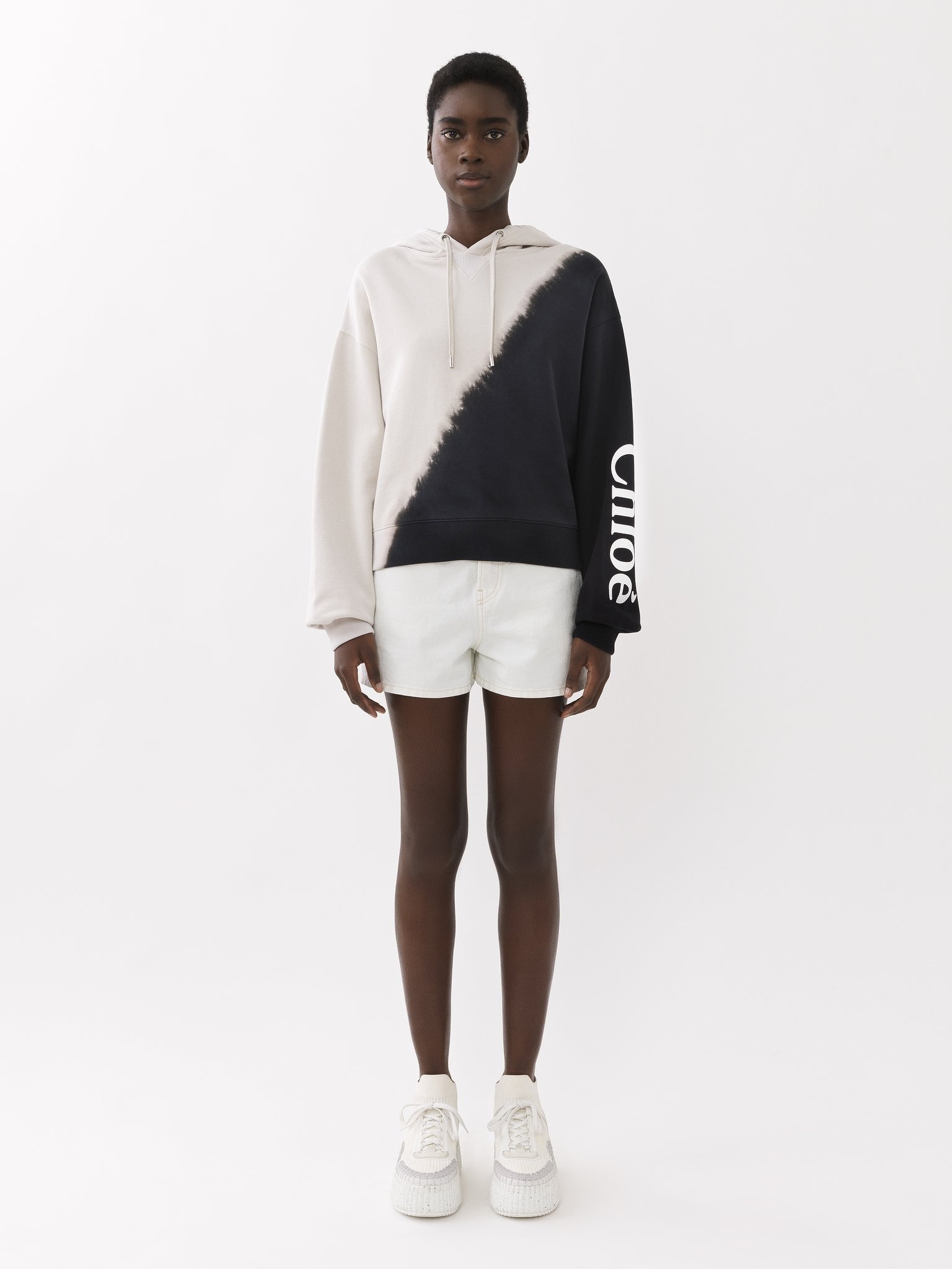 PRINTED HOODED SWEATER - 4
