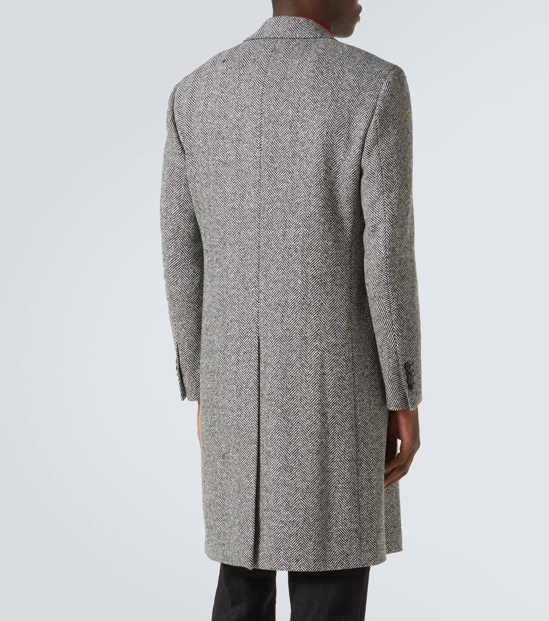 Virgin wool tweed overcoat - 4