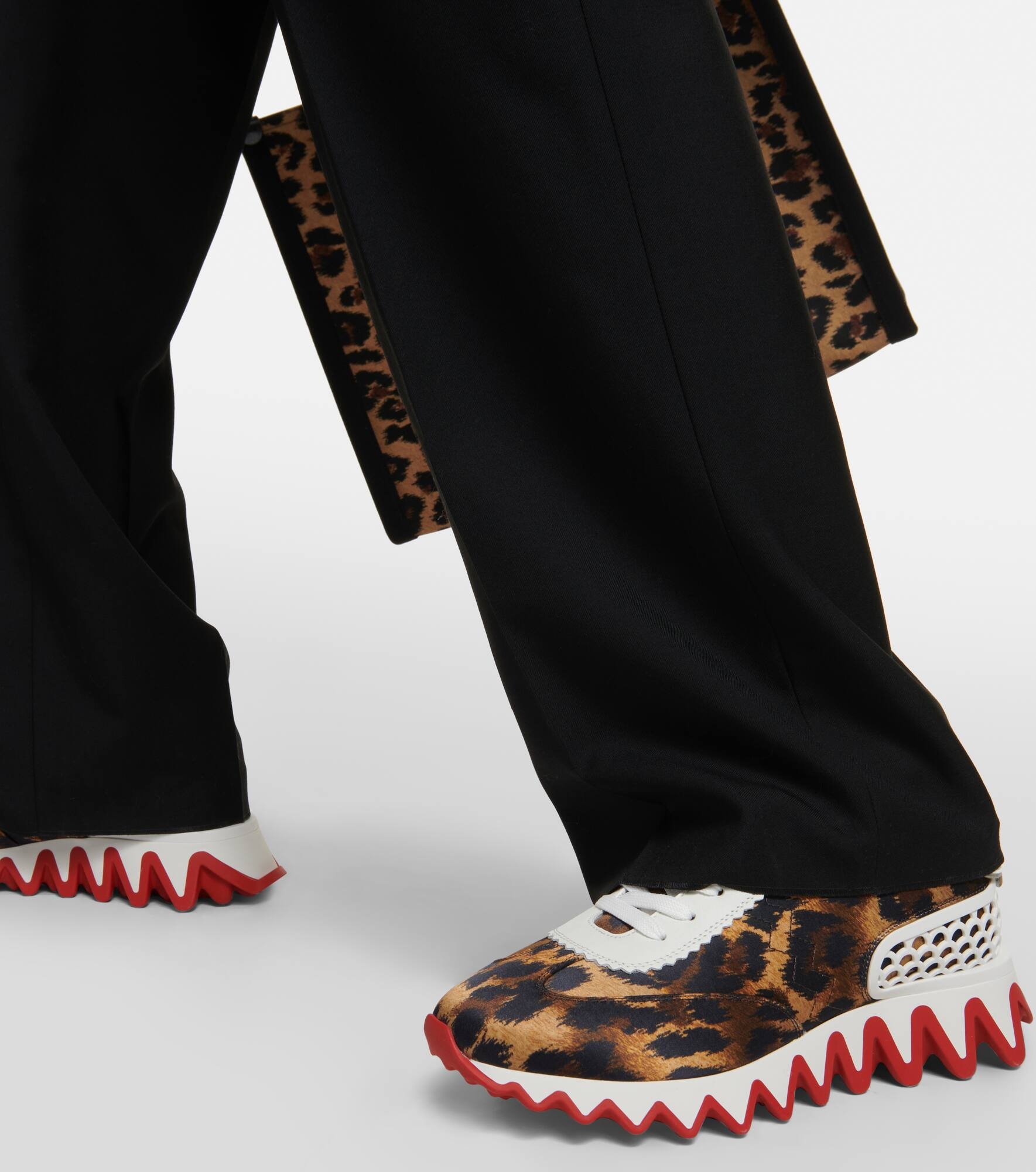 Loubishark leopard-print sneakers - 4