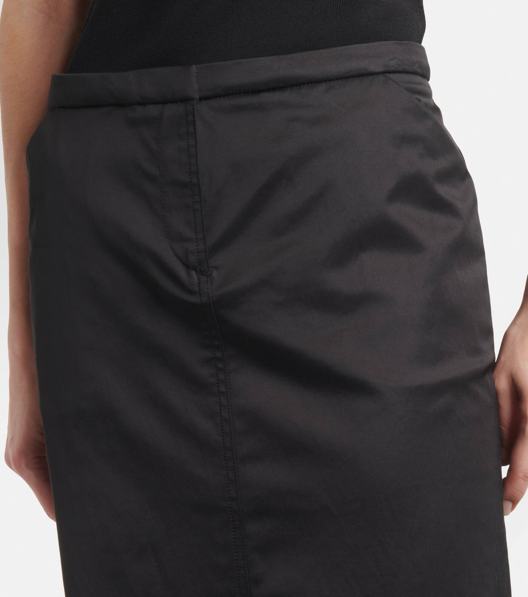 Cotton-blend maxi skirt - 4
