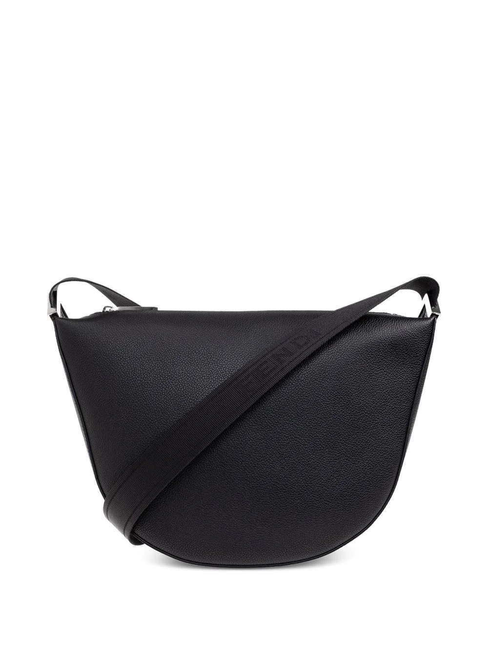 curved leather tote bag - 1