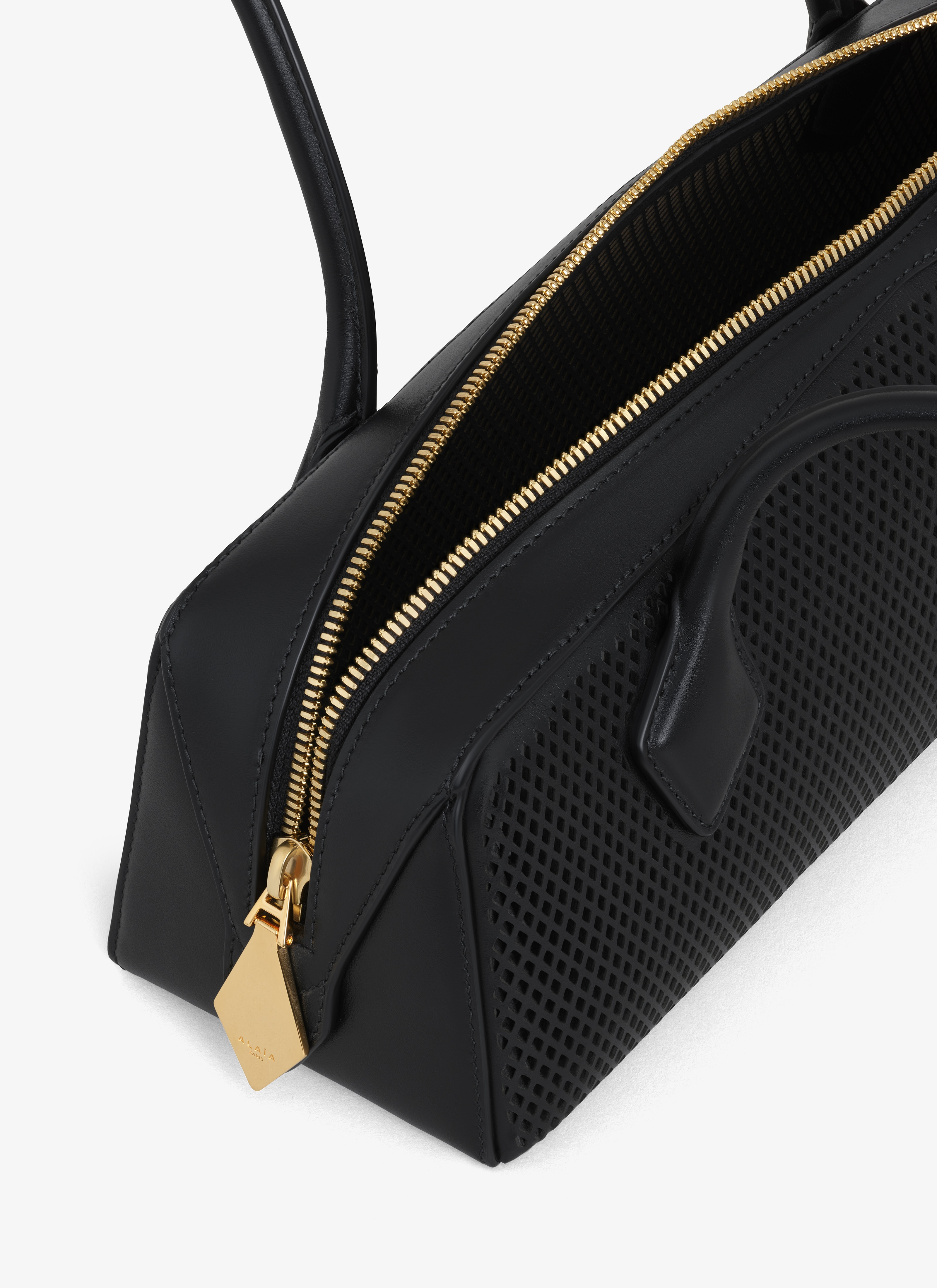 LE TECKEL MEDIUM BAG IN FISHNET LEATHER - 4
