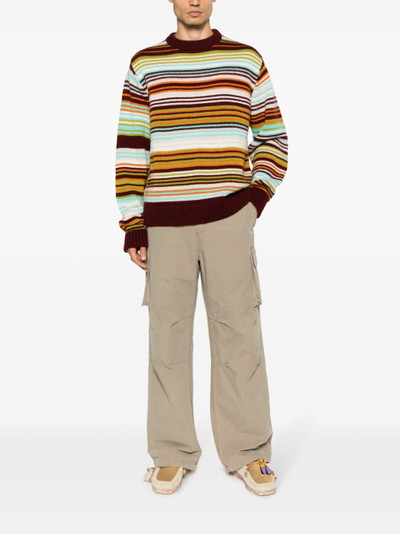 The Elder Statesman striped intarsia-knit jumper outlook