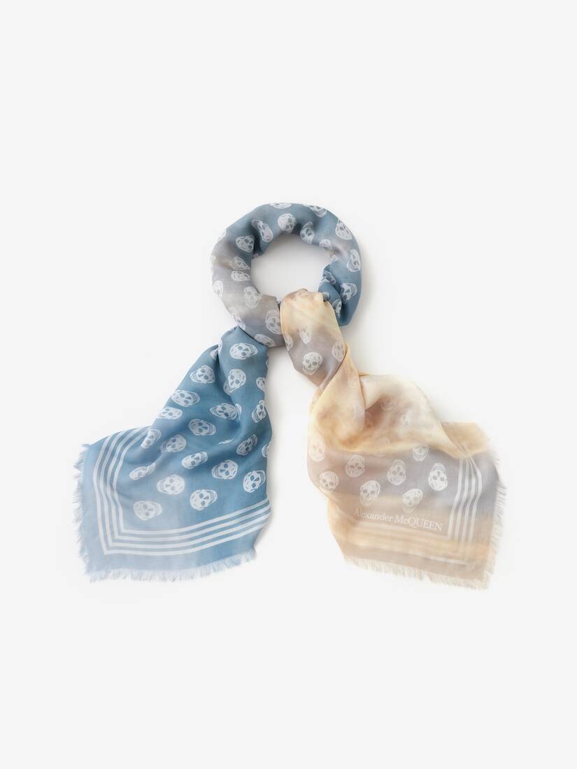 Daybreak Biker Skull Scarf in Blue/yellow - 2